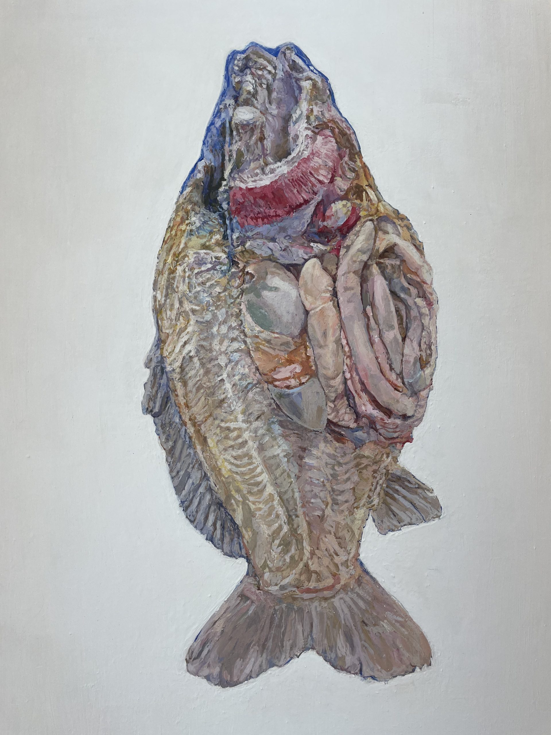 A karpfen, 2021 Egg tempera on canvas, 60 x 80 cm