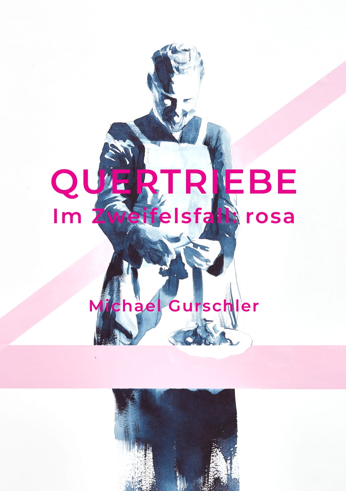 Einladungskarte zur Michael Gruschlers Ausstellung " QUERTRIEBE: Im Zweifelsfall: rosa